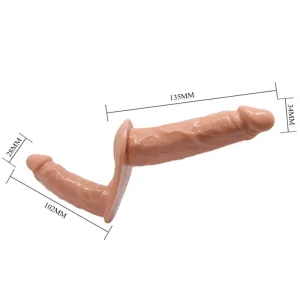 Dildo duplo com arnês Brinquedos para adultos