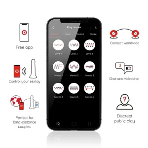 Dildo vibratório com 9 velocidades (com App) Sex Shop online Brinquedos para adultos