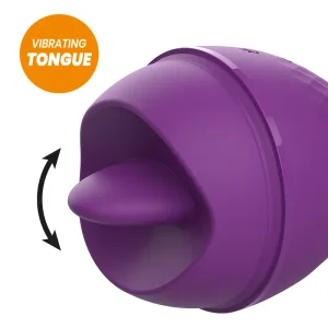Vibrador rewolingo com língua - Estimulador de clitóris